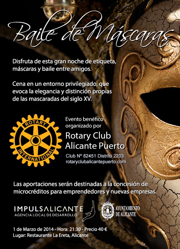 Rotary Club Alicante Puerto - Evento: Baile de Máscaras